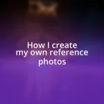 How I create my own reference photos